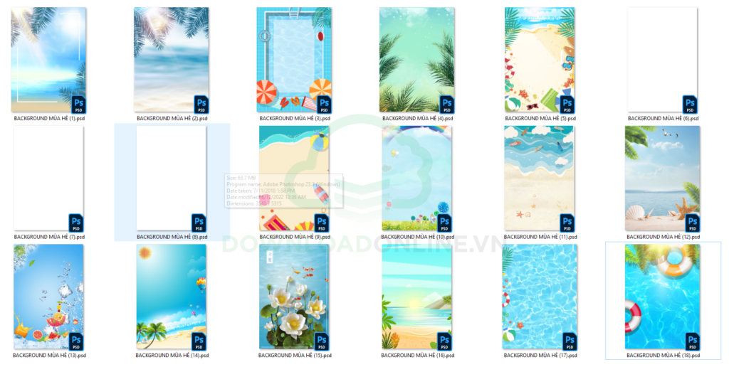 18 BACKGROUND MÙA HÈ PSD CỰC ĐẸP - Download Online